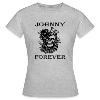 Johnny forever.png - T-shirt Femme - gris chiné - Devant - AI Model Female 172 dark (172cm)