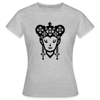 Head of Idol - Frauen T-Shirt - Grau meliert - Vorne - AI Model Female 172 dark (172cm)