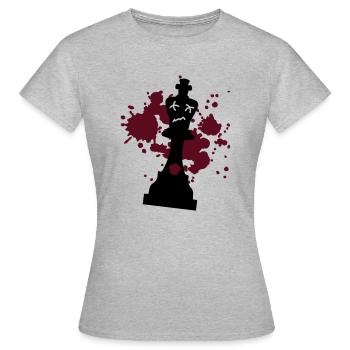 schach matt - Frauen T-Shirt - Grau meliert - Vorne - AI Model Female 172 dark (172cm)