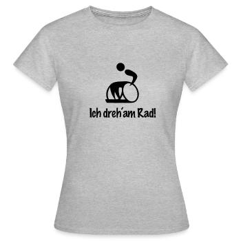 Ich dreh am Rad - Frauen T-Shirt - Grau meliert - Vorne - AI Model Female 172 dark (172cm)