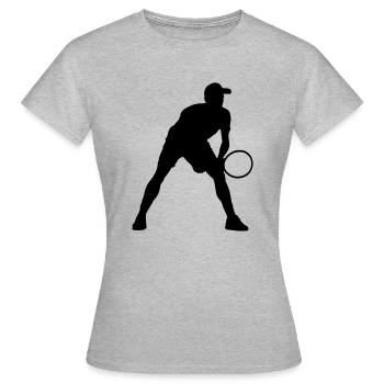 tennis player waiting service 1 color - Women's T-Shirt - heather grey - Front - AI Model Female 172 dark (172cm)