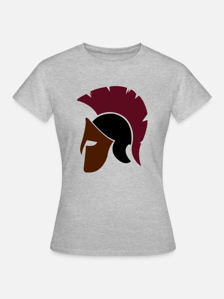sparta_helm_2 - Frauen T-Shirt - Grau meliert