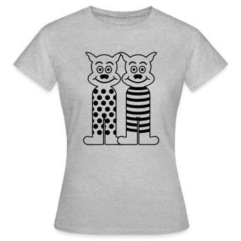 Wildcats / wild cats (1c) - Women's T-Shirt - heather grey - Front - AI Model Female 172 dark (172cm)
