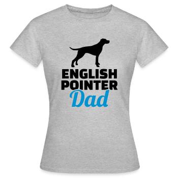 English Pointer - Women's T-Shirt - heather grey - Front - AI Model Female 172 dark (172cm)