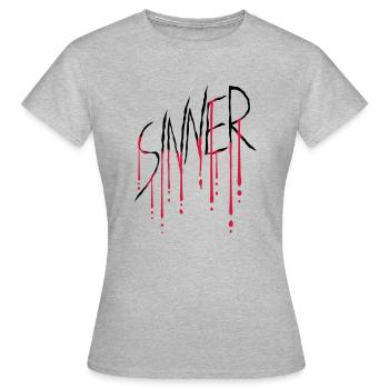 Égratignure de la plaie Sinner - T-shirt Femme - gris chiné - Devant - AI Model Female 172 dark (172cm)