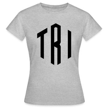TRI TRIATHLON - Women's T-Shirt - heather grey - Front - AI Model Female 172 dark (172cm)
