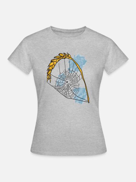 Spinnennetz - Frauen T-Shirt - Grau meliert