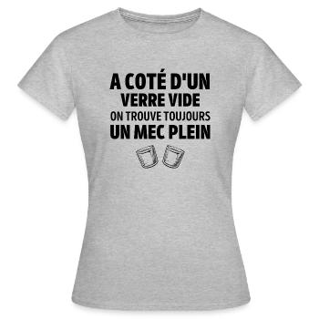 Apéritif humour - T-shirt Femme - gris chiné - Devant - AI Model Female 172 dark (172cm)