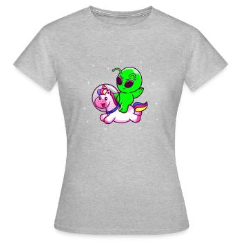 Raum - Frauen T-Shirt - Grau meliert - Vorne - AI Model Female 172 dark (172cm)