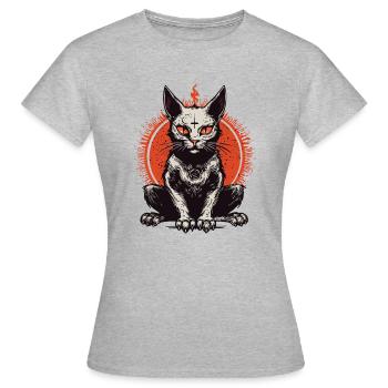 Luzipurr - T-shirt Femme - gris chiné - Devant - AI Model Female 172 dark (172cm)