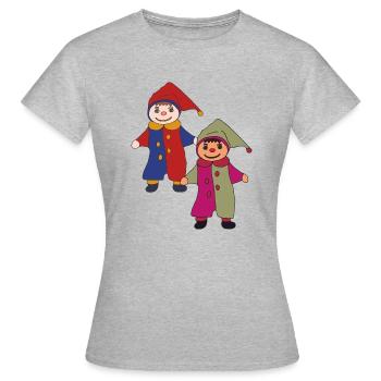 kasper 2fach - Frauen T-Shirt - Grau meliert - Vorne - AI Model Female 172 dark (172cm)