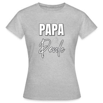 papa poule - T-shirt Femme - gris chiné - Devant - AI Model Female 172 dark (172cm)