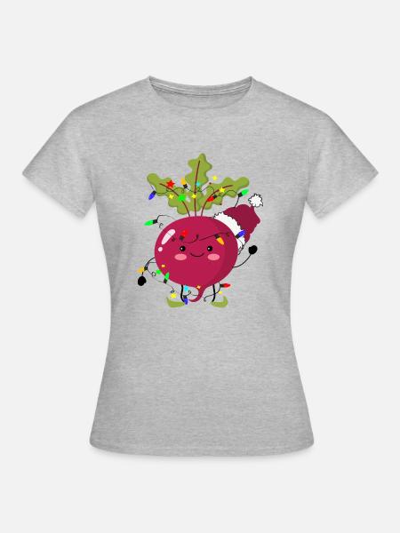 La Betterave en Fête ! - T-shirt Femme - gris chiné