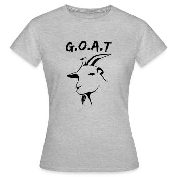 GOAT Cadeau Design - T-shirt Femme - gris chiné - Devant - AI Model Female 172 dark (172cm)