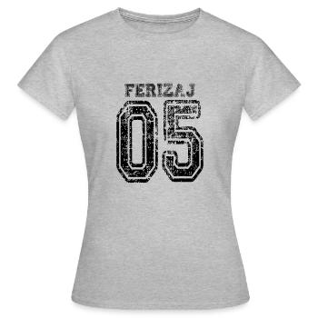 Ferizaj 05 Albaner Kosovaren Design Geschenk - Frauen T-Shirt - Grau meliert - Vorne - AI Model Female 172 dark (172cm)