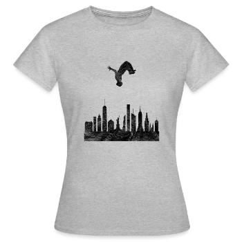 Parkour Le cadeau Parkour Backflip Parcours - T-shirt Femme - gris chiné - Devant - AI Model Female 172 dark (172cm)
