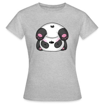 Sportif Panda Cartoon - T-shirt Femme - gris chiné - Devant - AI Model Female 172 dark (172cm)