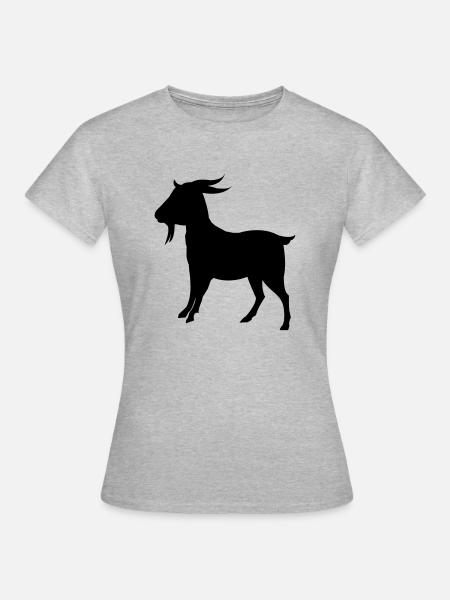 ziege - Frauen T-Shirt - Grau meliert