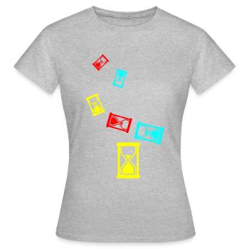 Icône de sablier - T-shirt Femme - gris chiné - Devant - AI Model Female 172 dark (172cm)