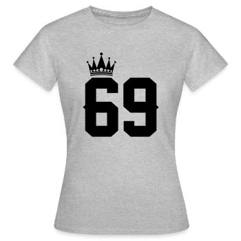 69 - Women's T-Shirt - heather grey - Front - AI Model Female 172 dark (172cm)