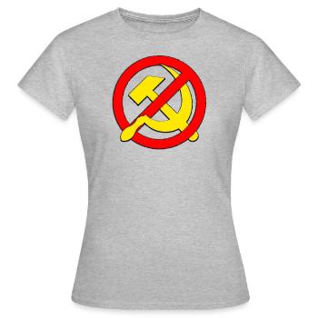 Pas de communisme - T-shirt Femme - gris chiné - Devant - AI Model Female 172 dark (172cm)