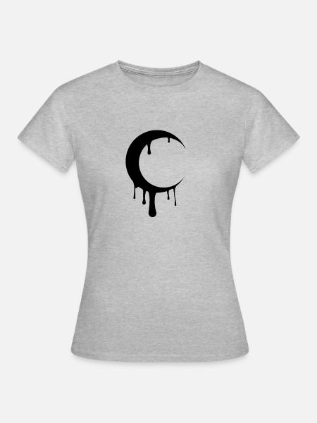 Verschwommen Mond - Frauen T-Shirt - Grau meliert