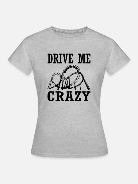 Rollercoaster Achterbahn Freizeitpark - Frauen T-Shirt - Grau meliert