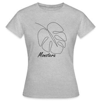 Conception de Monstera - T-shirt Femme - gris chiné - Devant - AI Model Female 172 dark (172cm)