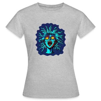 Screams of psychedelic pleasure - Women's T-Shirt - heather grey - Front - AI Model Female 172 dark (172cm)