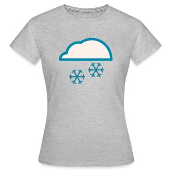 Weather Snow - Women's T-Shirt - heather grey - Front - AI Model Female 172 dark (172cm)