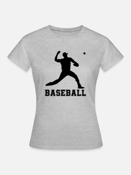 baseball - Frauen T-Shirt - Grau meliert