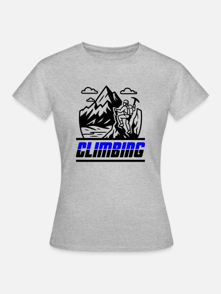 Bergsteigen Symbol - Frauen T-Shirt - Grau meliert