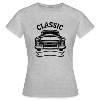 Oldtimer Automobil - Frauen T-Shirt - Grau meliert - Vorne - AI Model Female 172 dark (172cm)