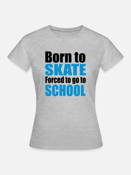 Skateboard - Frauen T-Shirt - Grau meliert