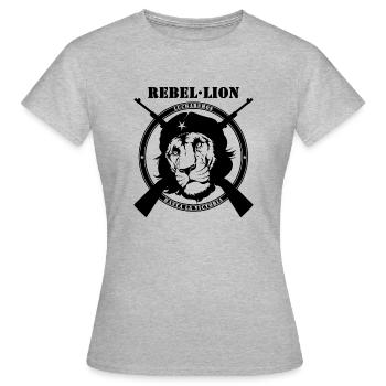 Rebel Lion Victoria - Women's T-Shirt - heather grey - Front - AI Model Female 172 dark (172cm)