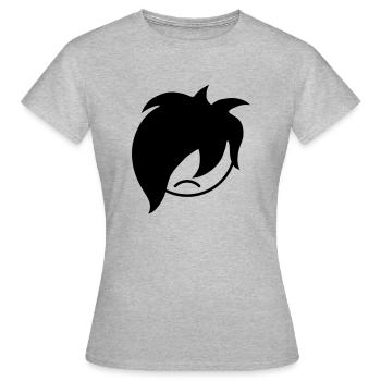 Triste malheureux emo longs cheveux noirs - T-shirt Femme - gris chiné - Devant - AI Model Female 172 dark (172cm)