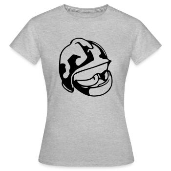 casque de pompier - T-shirt Femme - gris chiné - Devant - AI Model Female 172 dark (172cm)
