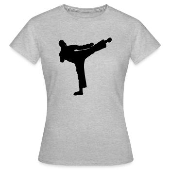 kickboxer - T-shirt Femme - gris chiné - Devant - AI Model Female 172 dark (172cm)