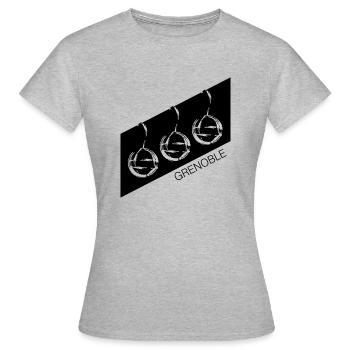 grenoble - T-shirt Femme - gris chiné - Devant - AI Model Female 172 dark (172cm)