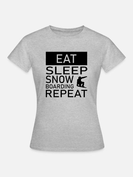 Snowboard Snowboarder - Frauen T-Shirt - Grau meliert
