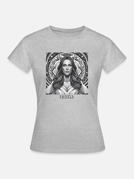GREEK HESTIA - Frauen T-Shirt - Grau meliert