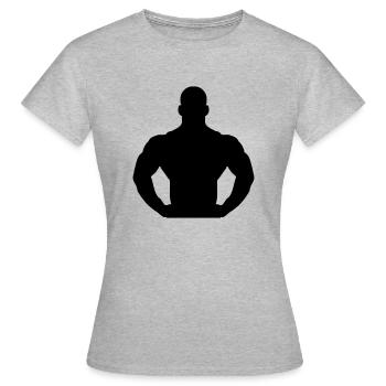 Bodybuilder - Frauen T-Shirt - Grau meliert - Vorne - AI Model Female 172 dark (172cm)
