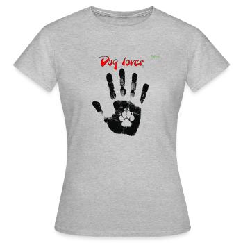 amoureux des chiens - T-shirt Femme - gris chiné - Devant - AI Model Female 172 dark (172cm)