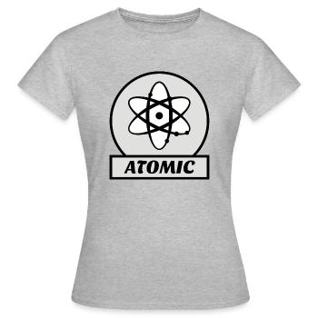 ATOMIC atome vintage rétro gris science nucléaire - T-shirt Femme - gris chiné - Devant - AI Model Female 172 dark (172cm)