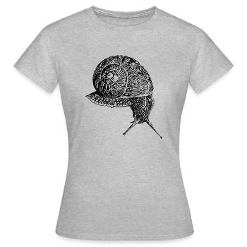 Coin de vigne (DPP, Lineart) - T-shirt Femme - gris chiné - Devant - AI Model Female 172 dark (172cm)