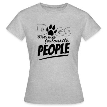 Dogs Are My Favourite People - Women's T-Shirt - heather grey - Front - AI Model Female 172 dark (172cm)