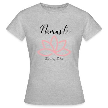 Namaste Karma régule le Serenity Yoga Pilates - T-shirt Femme - gris chiné - Devant - AI Model Female 172 dark (172cm)