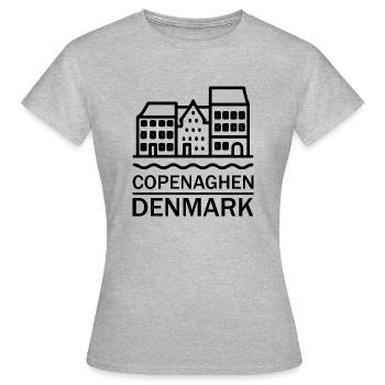 Copenhague - T-shirt Femme - gris chiné - Devant - AI Model Female 172 dark (172cm)