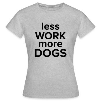 Dog Hund - Frauen T-Shirt - Grau meliert - Vorne - AI Model Female 172 dark (172cm)