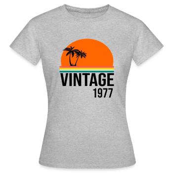 Millésime 1977 - T-shirt Femme - gris chiné - Devant - AI Model Female 172 dark (172cm)